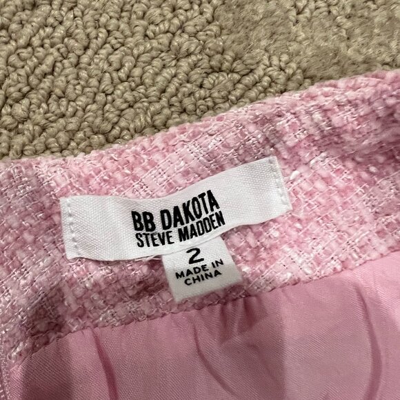 BB Dakota x Steve Madden Pink Tweed-Like Skirt – Size 2 - Picture 2 of 3